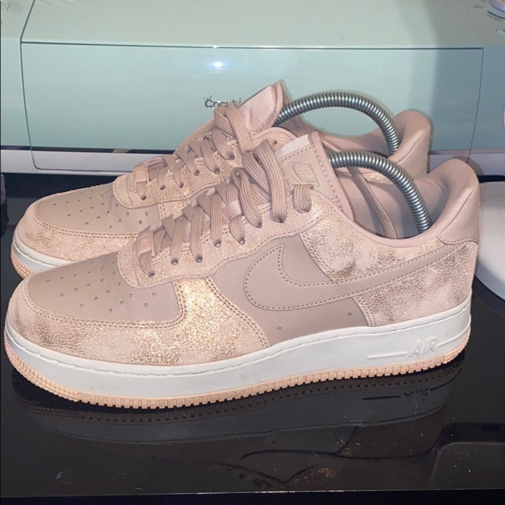 NIKE AIR FORCES: SAGE WITH SPARKLE